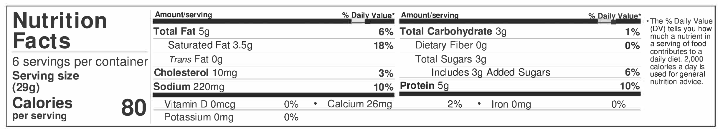 Nutritional Label Honey